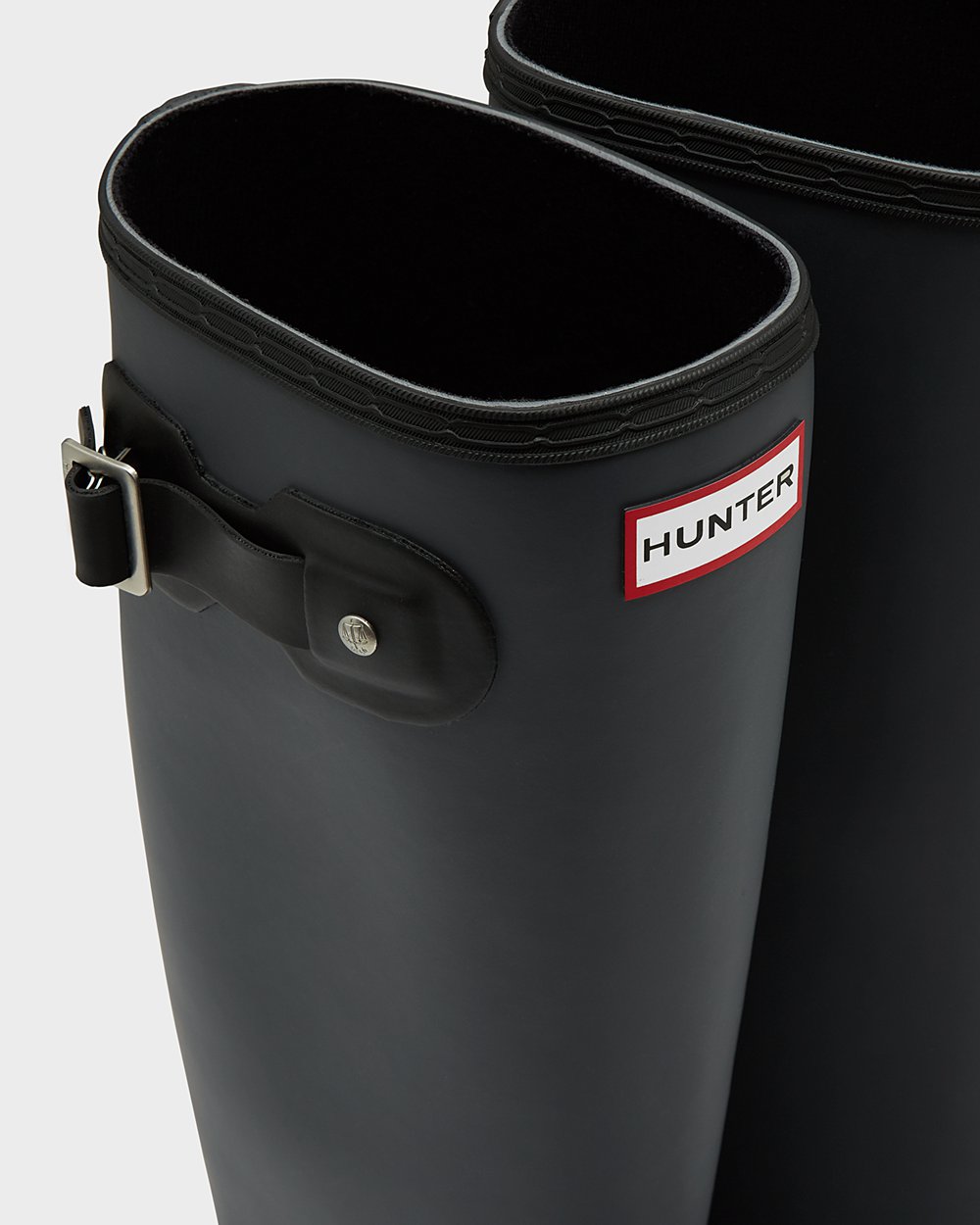 Hunter Original Tour Foldable Tall Rain Boots - Shop Womens Black - UWXRSF149